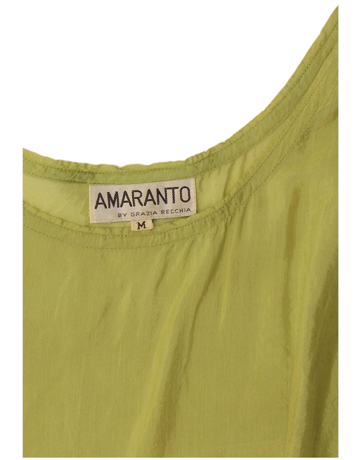 Женская блузка без рукавов Amaranto Oversized UK 14, средний зеленый вискоза