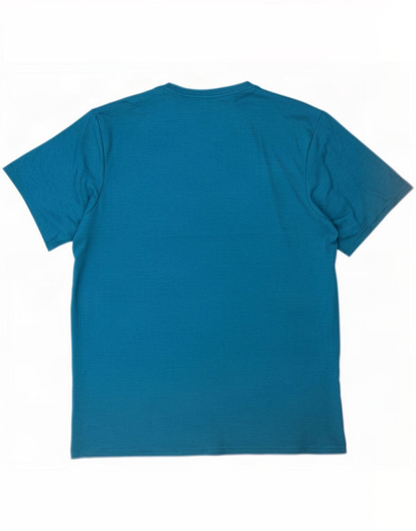 Мужская футболка Nike Dri Fit Standard с графическим рисунком, верх XL, синяя с цветными блоками