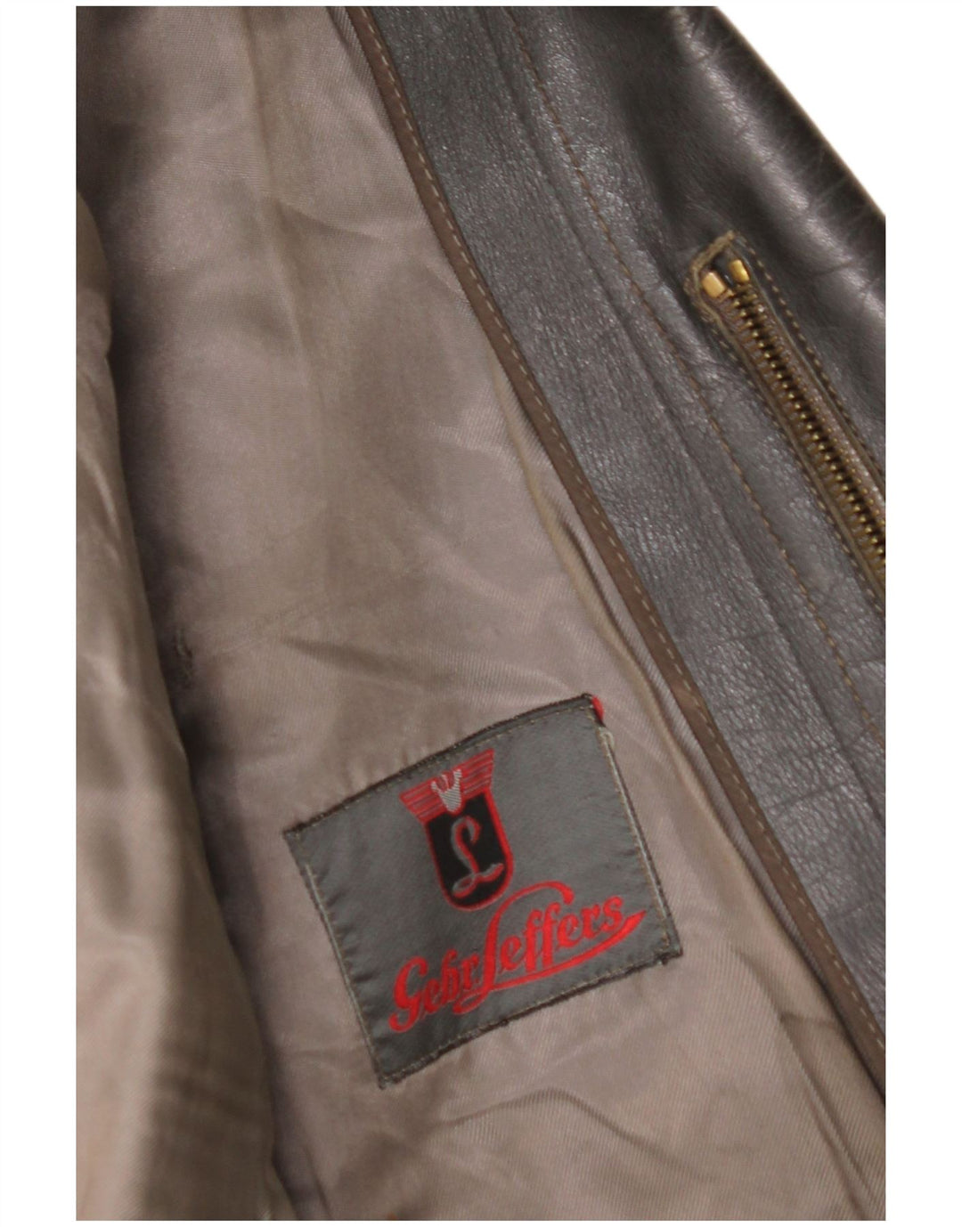 Куртка женская кожаная VINTAGE UK 14, средняя черная