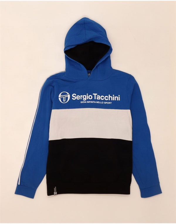 Джемпер с капюшоном Sergio Tacchini для мальчиков 9–10 лет, разноцветный с цветными блоками