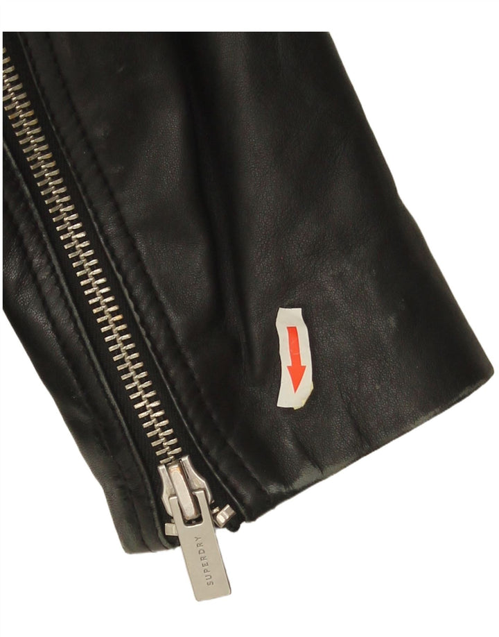Мужская кожаная косуха Superdry UK 42 XL, черная