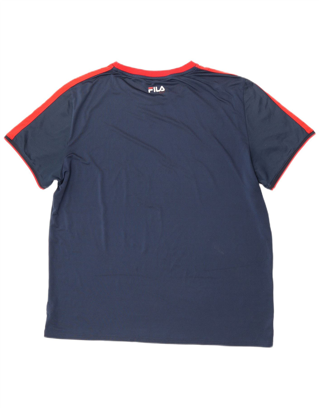 Мужская футболка Fila Top 2XL Темно-синяя, полиэстер с цветными блоками