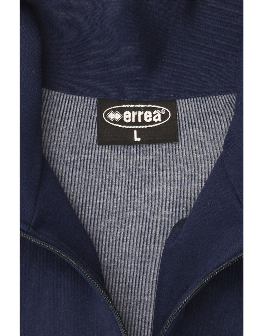 ERREA Mens Zip Neck Sweatshirt Jumper Large Navy Blue Vintage Errea and Second-Hand Errea from Messina Hembry 