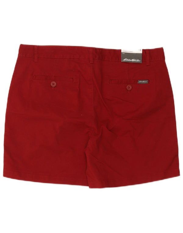 Eddie Bauer Женские слегка пышные шорты чинос США 14 XL W38 Красный хлопок