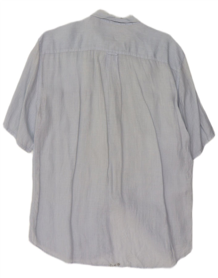 AQUASCUTUM Mens Short Sleeve Shirt Size 15 3/4 40  Medium Blue
