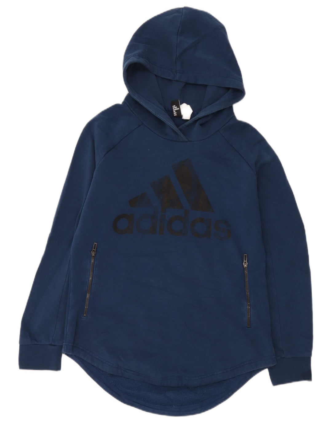 Мужской джемпер с капюшоном Adidas с рисунком, средний синий, хлопок