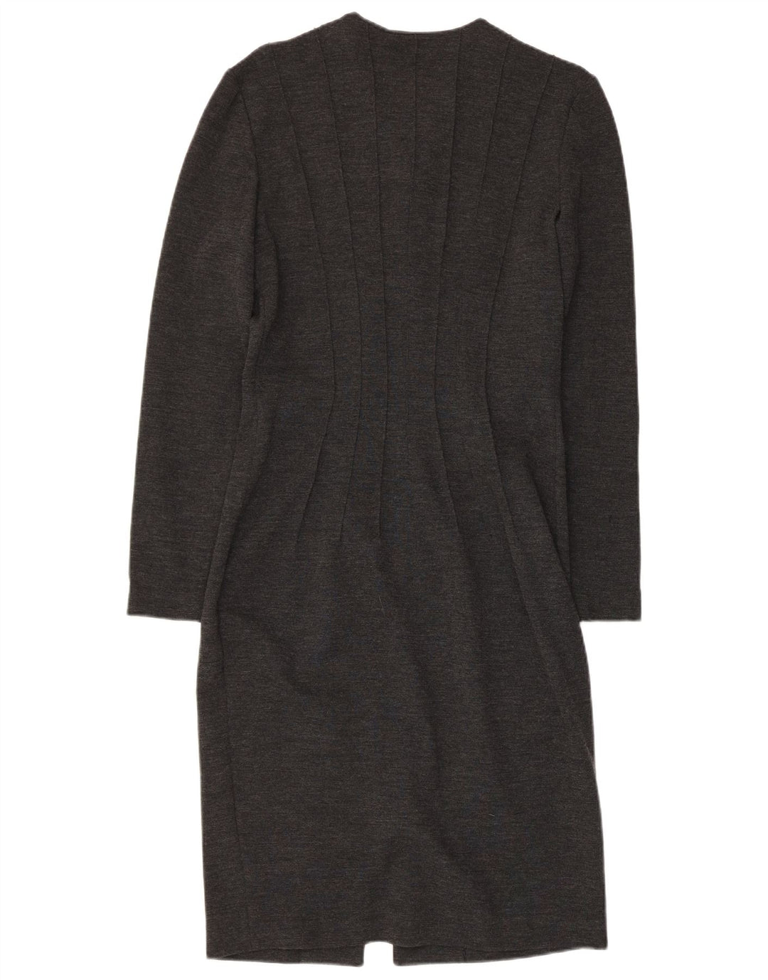 Женское облегающее платье GAI MATTIOLO с длинными рукавами, Великобритания 16, большой размер, серое из натуральной шерсти