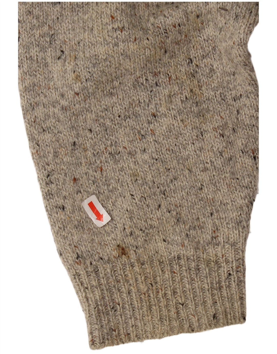 Мужской свитер Superdry с круглым вырезом 3XL, серый, шерстяной в крапинку