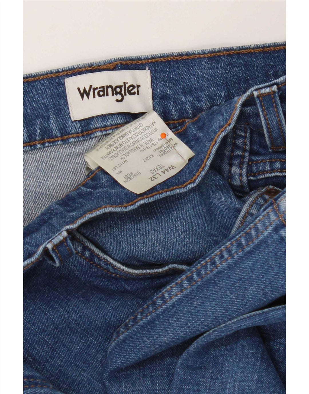 Мужские прямые джинсы Wrangler Texas W44 L32, синий хлопок