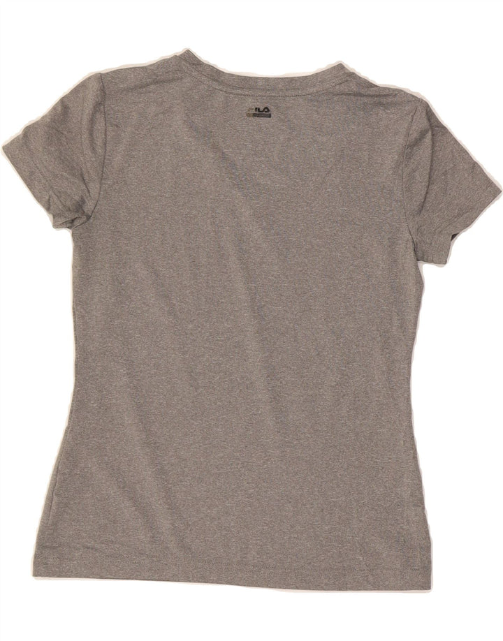 FILA Womens T-Shirt Top UK 8 Small Grey Vintage Fila and Second-Hand Fila from Messina Hembry 