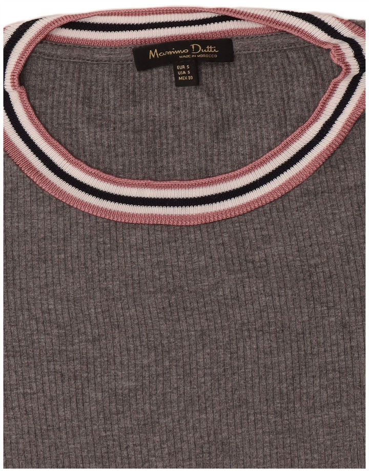 Женская футболка Massimo Dutti Top UK 10, маленькая, серая