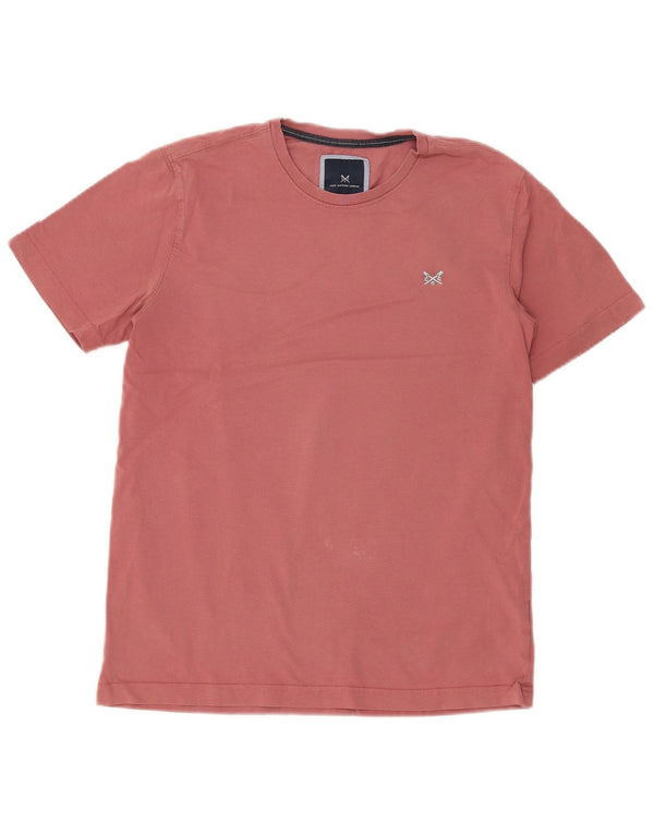 Crew Clothing Мужская футболка из хлопка среднего размера розового цвета