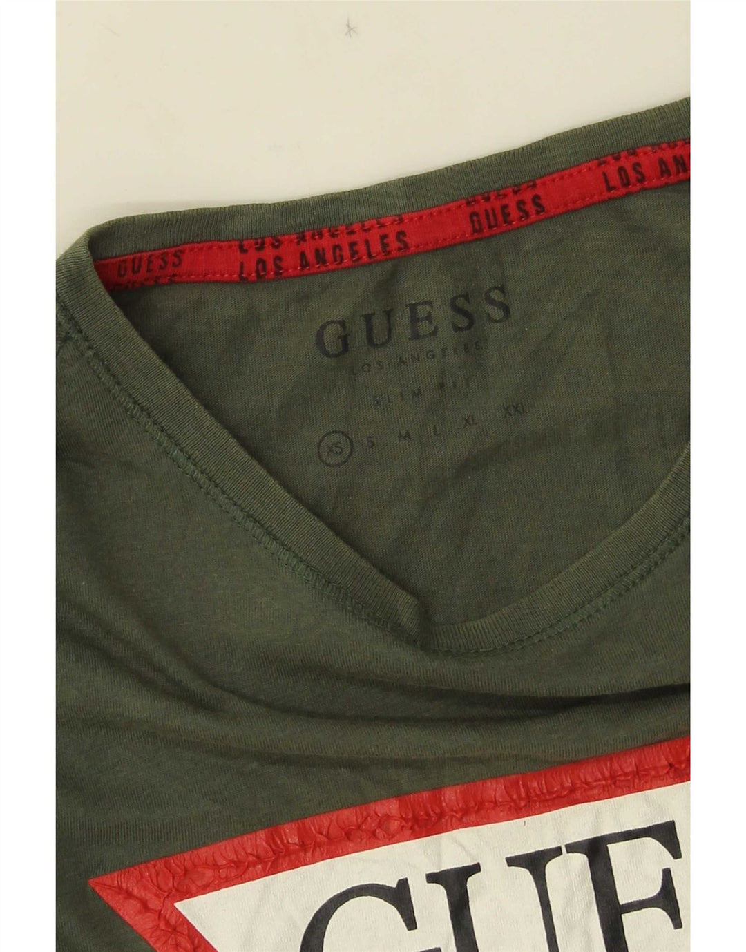 Мужская футболка с рисунком Guess XS, зеленая
