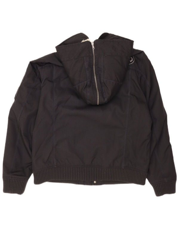 Woolrich Mens Hooded Padded Jacket UK 42 XL Black Nylon