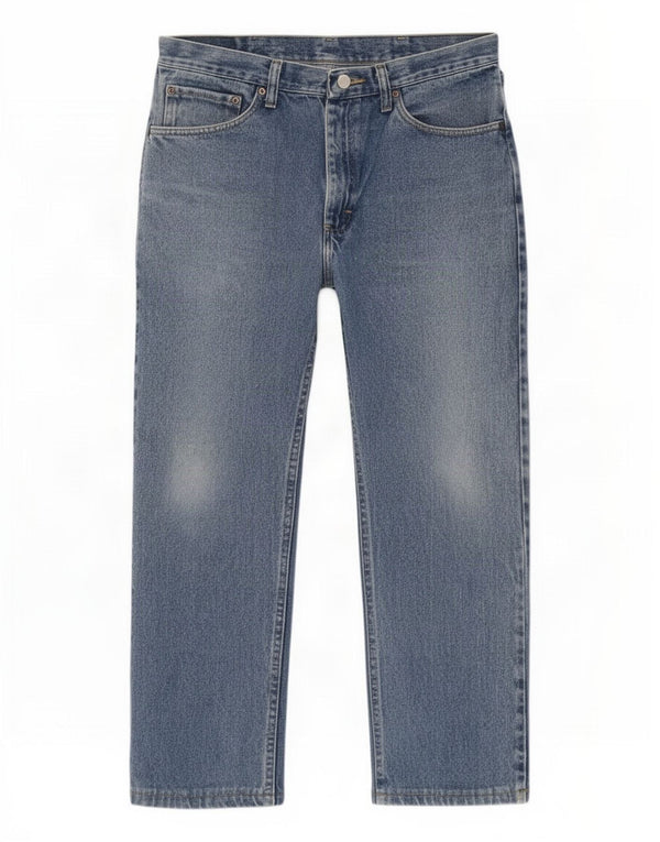 Мужские прямые джинсы Wrangler стандартного кроя W34 L29, синие, хлопок