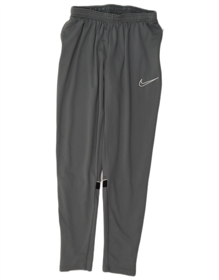 Мужские спортивные брюки Nike Dri Fit среднего серого цвета из полиэстера с цветными блоками