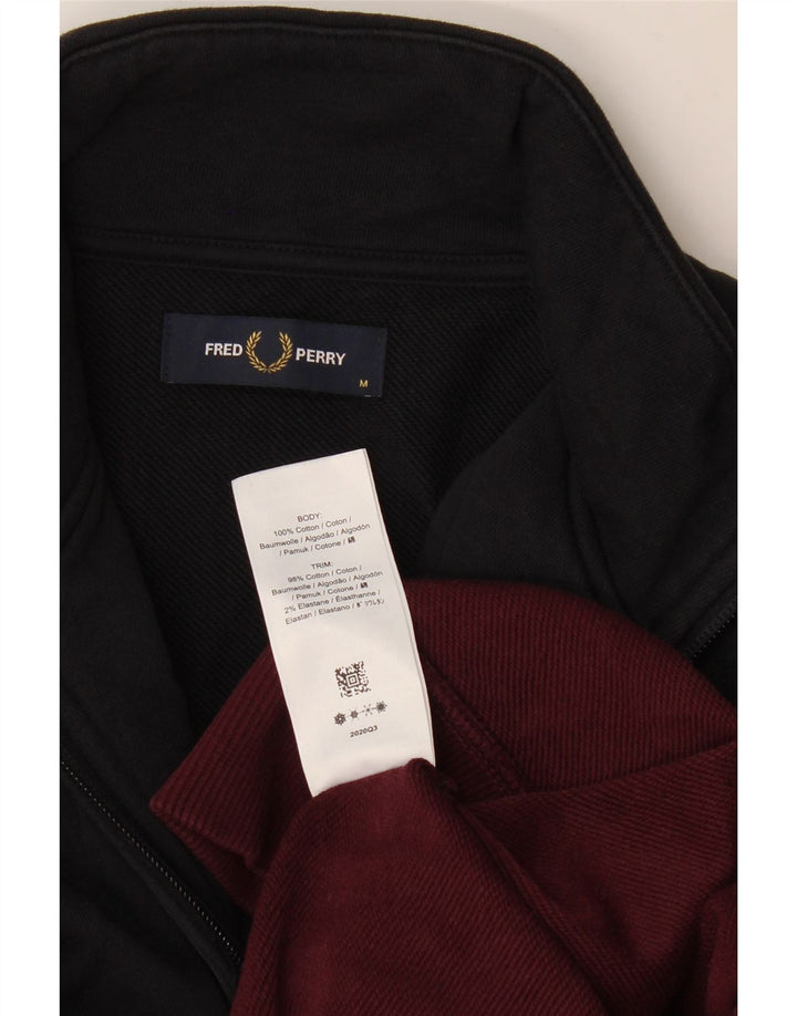 Мужской свитшот с воротником на молнии Fred Perry, средний разноцветный, с цветными блоками