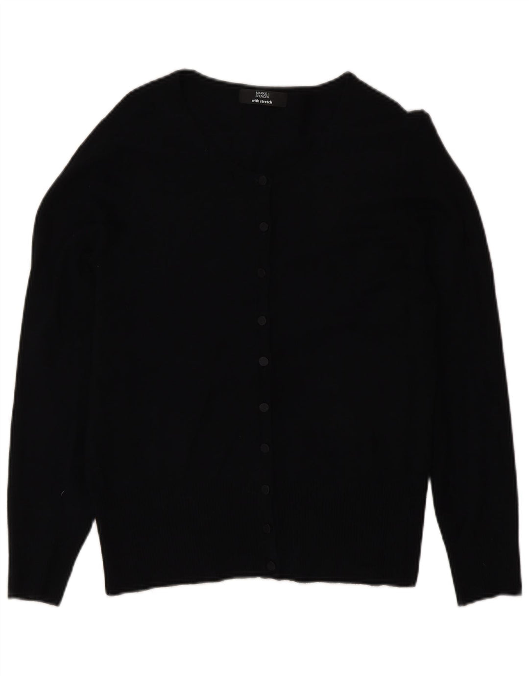 Женский кардиган Marks & Spencer UK 12, средний черный вискоза