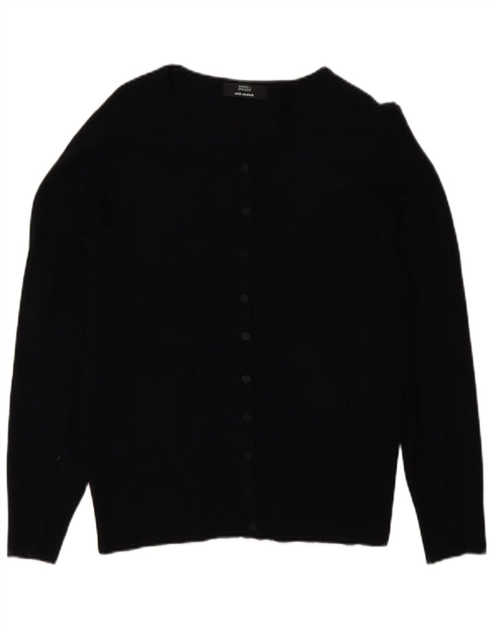 Женский кардиган Marks & Spencer UK 12, средний черный вискоза