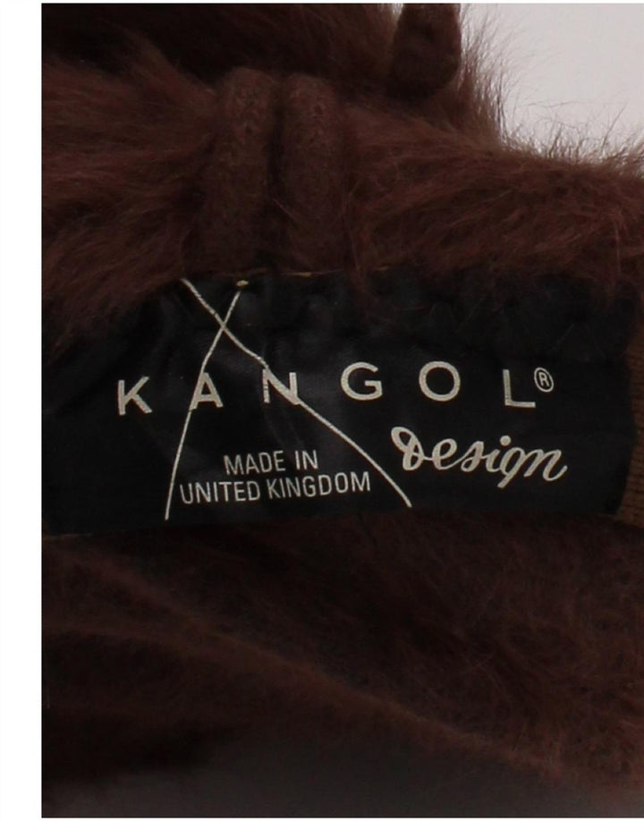 Женская шапка-бини из искусственного меха Kangol среднего коричневого цвета