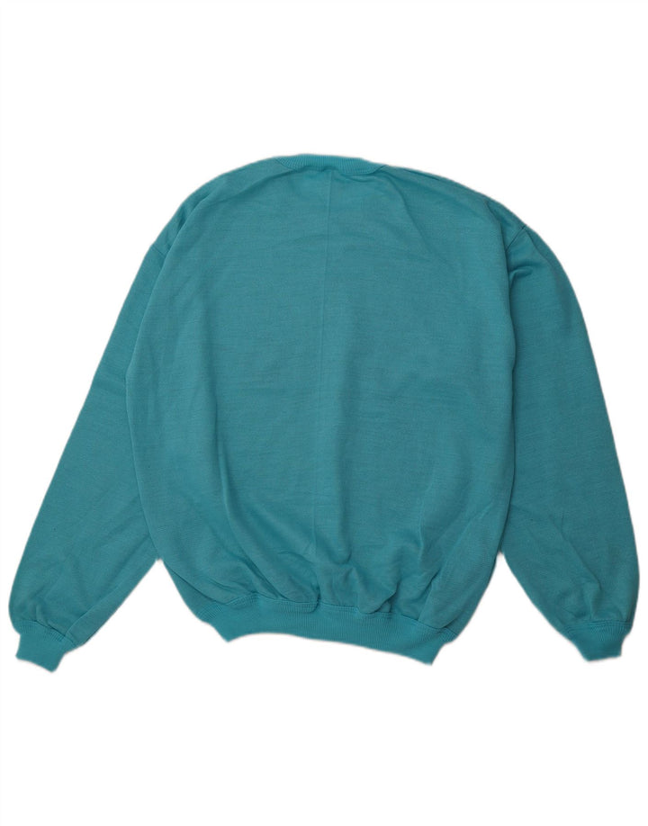 Мужской свитер с рисунком VINTAGE, джемпер XL, синий хлопок