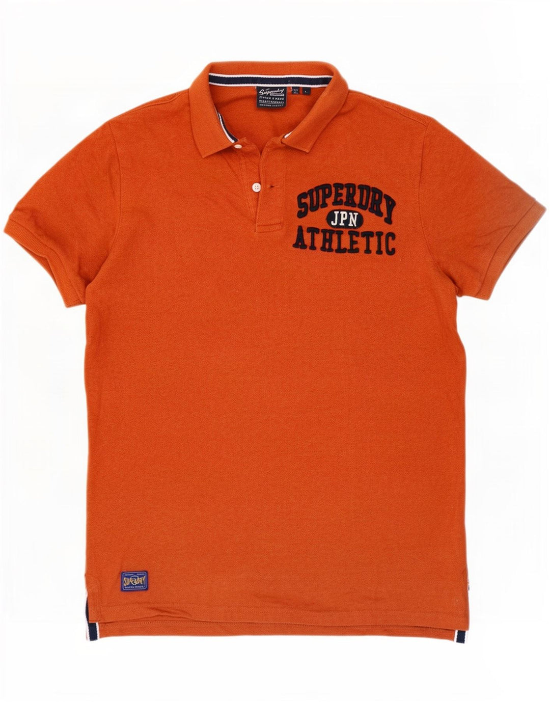 Мужская рубашка поло с рисунком Superdry, большая оранжевая хлопковая рубашка
