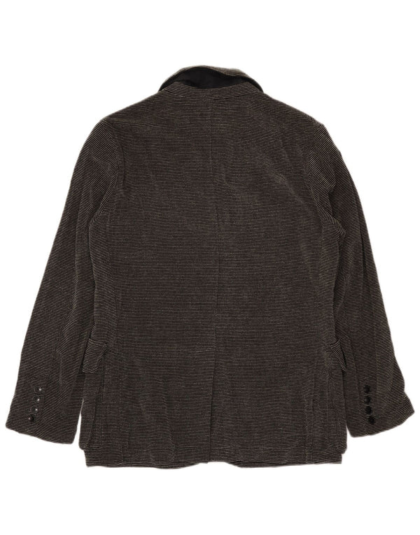 Мужской пиджак Kandis & Kandis Mann UK 38, средний черный в тонкую полоску