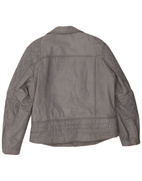 Женская кожаная косуха Smart Range UK 20 2XL синяя кожаная