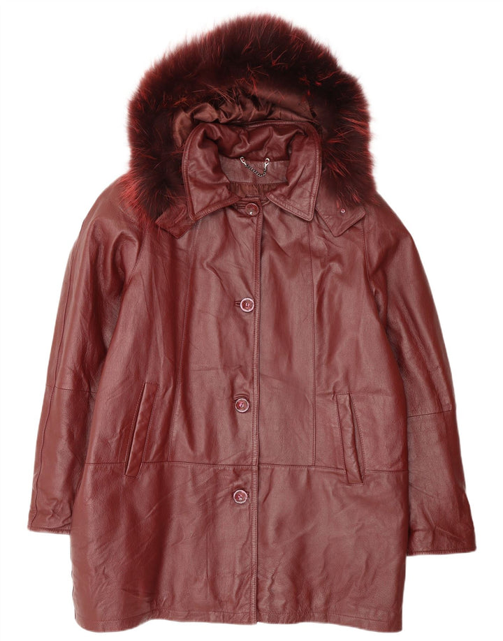 Privilegi Женское пальто оверсайз с капюшоном IT 42 Medium Burgundy