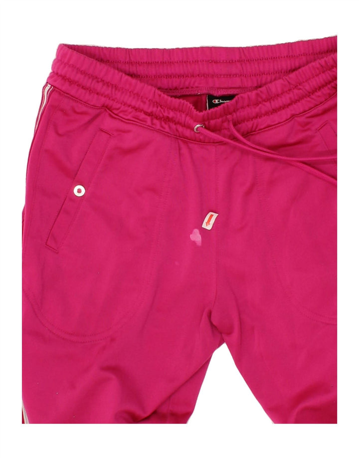 CHAMPION Womens Tracksuit Trousers Joggers UK 14 Medium Pink Polyester Vintage Champion and Second-Hand Champion from Messina Hembry 