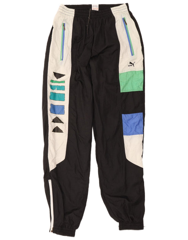 Женские спортивные брюки Puma Joggers UK 12, средние черные цветные блоки