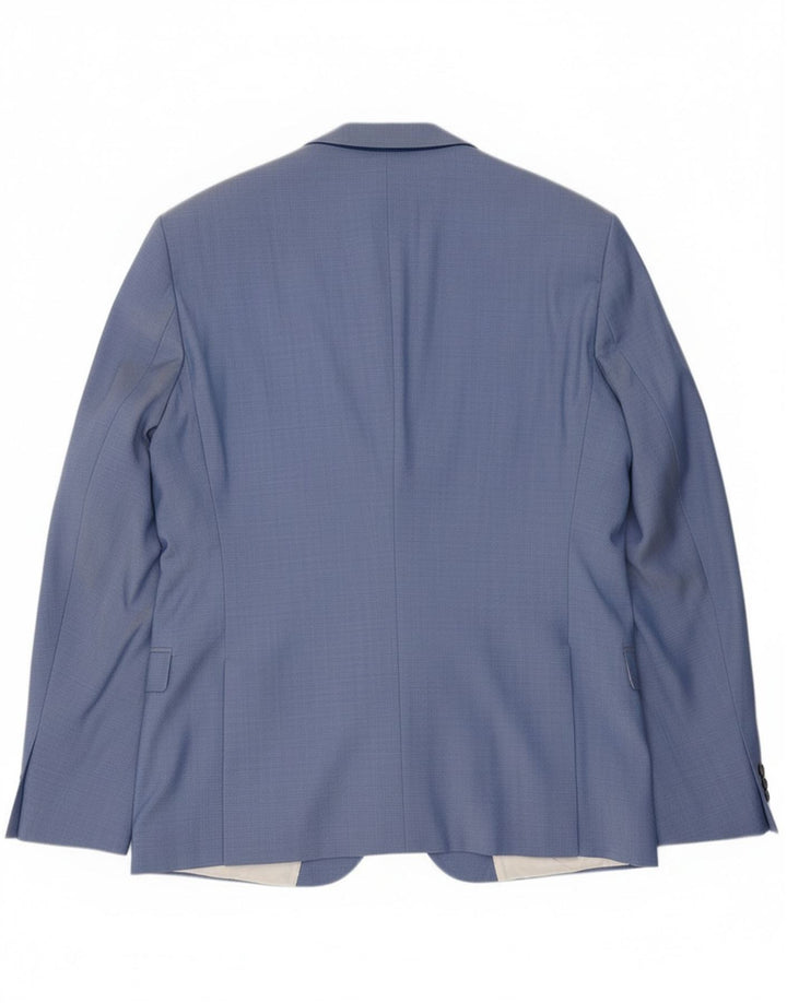 Мужской пиджак Hugo Boss на 2 пуговицах IT 54 2XL Синий Шерстяной