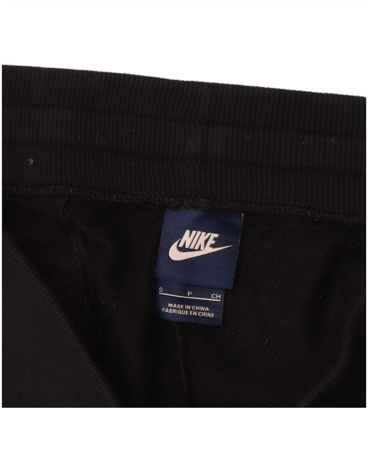 NIKE Mens Tracksuit Trousers Joggers Small  Black Cotton
