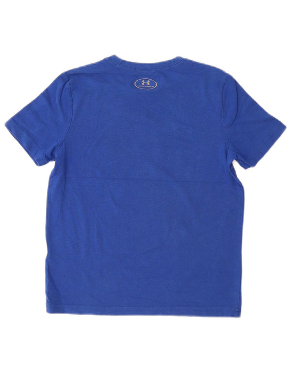 Футболка с рисунком Under Armour для мальчиков Heat Gear, топ 7–8 лет, маленький синий цвет