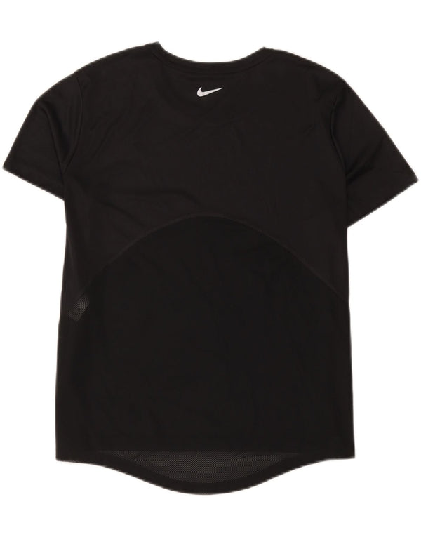 Женская футболка Nike Dri Fit Top UK 14, средний черный полиэстер