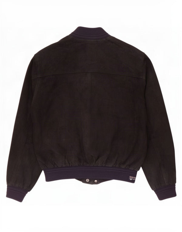 Мужской замшевый бомбер Orfatti IT 48 Medium Navy Blue Leather