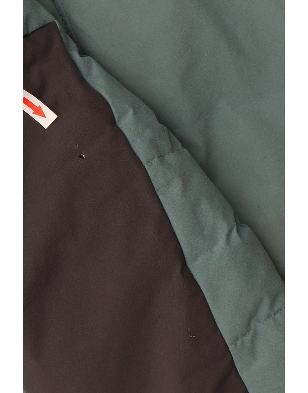 Мужское стеганое пальто с капюшоном COLUMBIA UK 38, средний синий полиэстер с цветными блоками