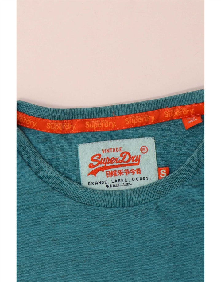 Мужская футболка Superdry Top, маленькая синяя хлопковая полоска