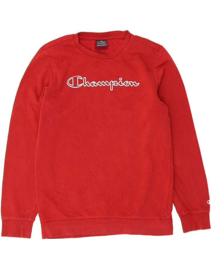 CHAMPION Boys Graphic Sweatshirt Jumper 13-14 Years XL Red Vintage Champion and Second-Hand Champion from Messina Hembry 