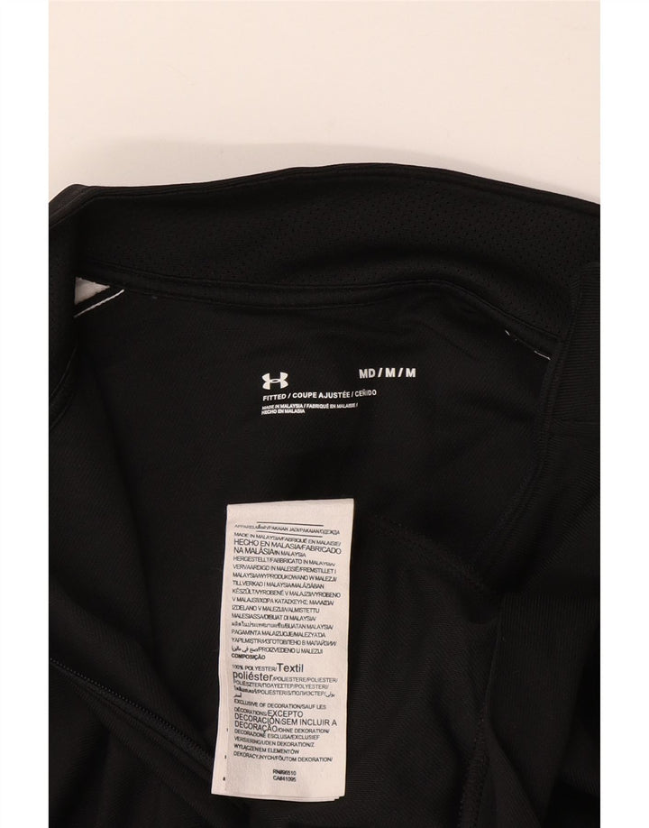 Мужская приталенная спортивная куртка UNDER ARMOR, средний черный с цветными блоками