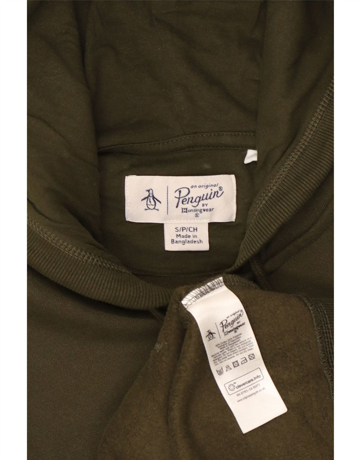 Мужской свитер с капюшоном на молнии PENGUIN, маленький цвет хаки, хлопок