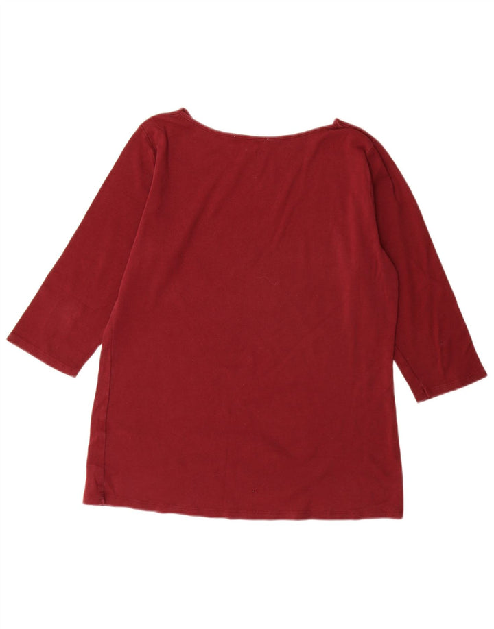 Женский топ Zara с рукавом 3/4, Великобритания, 18 XL, красный