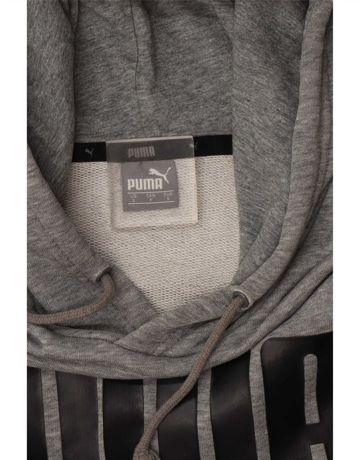Мужской джемпер с капюшоном с рисунком Puma, маленький серый