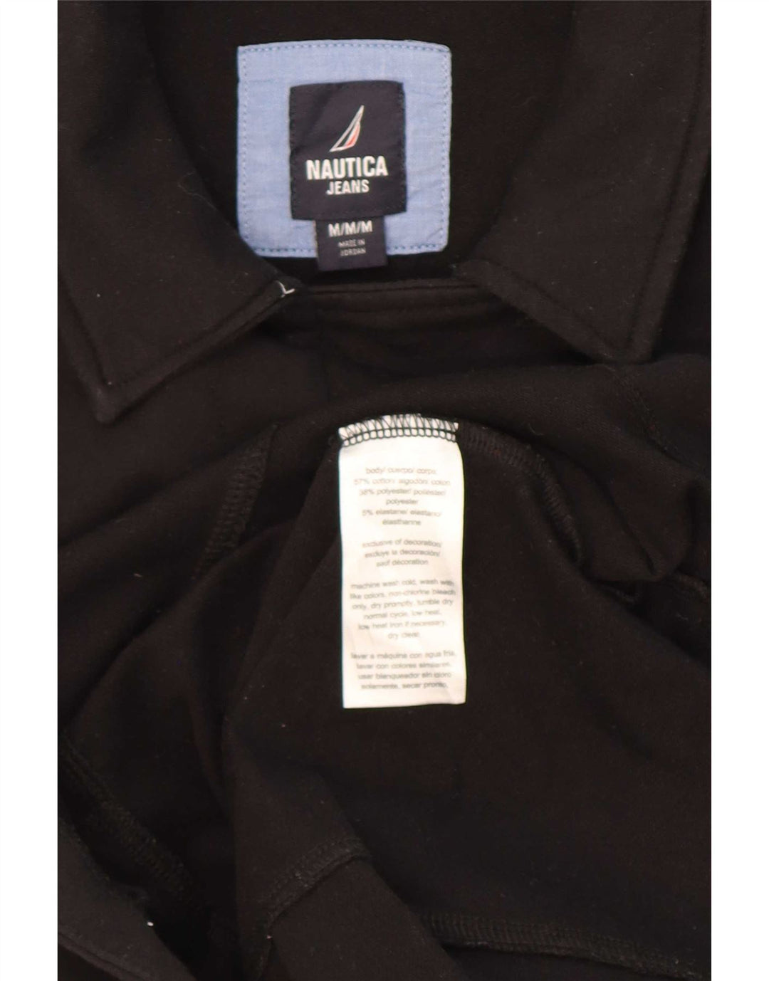 Женское двубортное пальто Nautica UK 14, средний черный хлопок, черный
