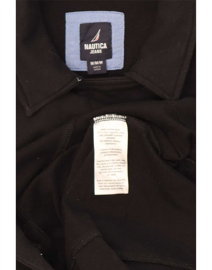 Женское двубортное пальто Nautica UK 14, средний черный хлопок, черный