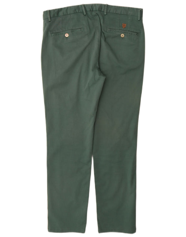 Мужские брюки-чиносы Massimo Dutti Slim Fit EU 42, большие W32 L30, зеленый хлопок