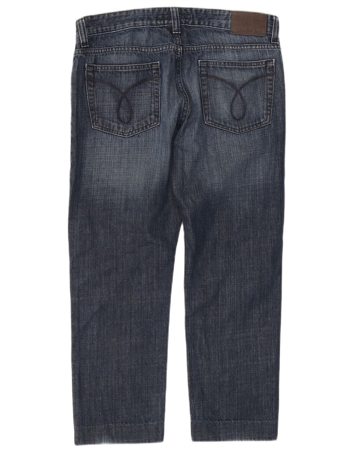 Женские укороченные джинсы скинни CALVIN KLEIN W33 L26 синие