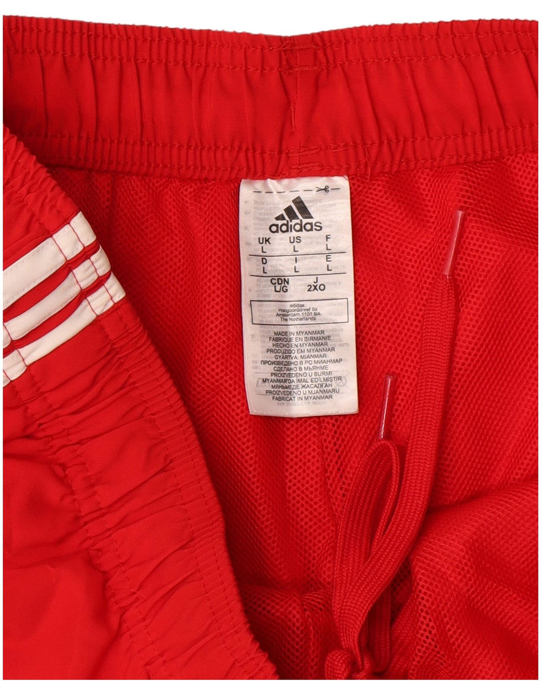 Мужские спортивные шорты Adidas, большой красный полиэстер
