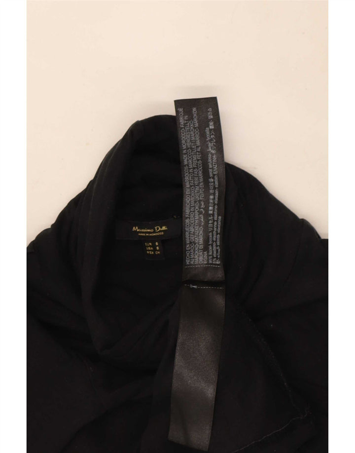 Женский топ Massimo Dutti с длинным рукавом UK 8, маленький, черный, лиоцелл