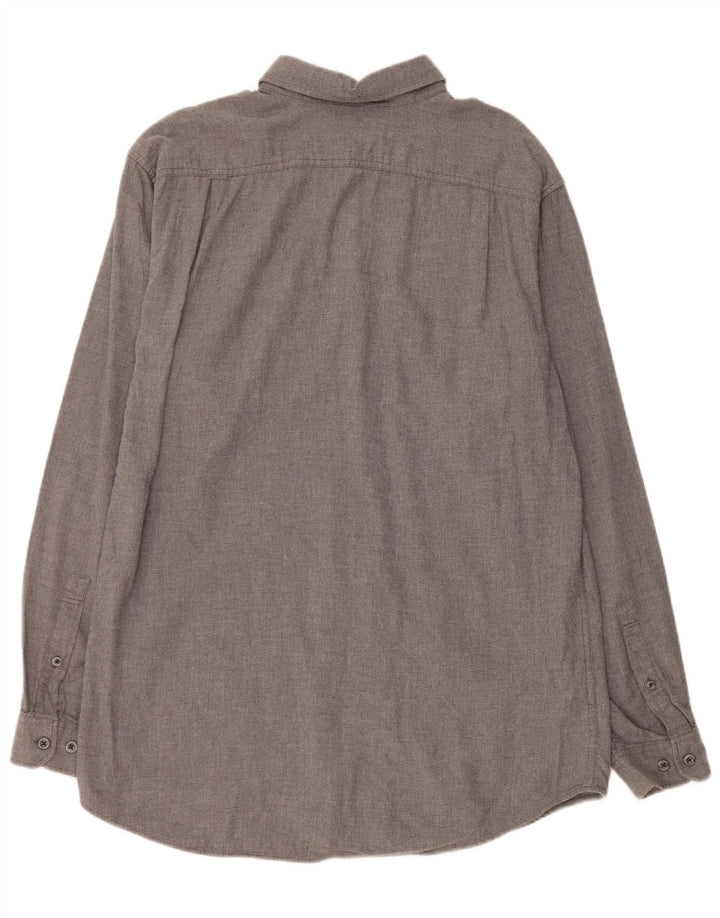 EDDIE BAUER Мужская высокая фланелевая рубашка классического кроя, большая серая хлопковая рубашка